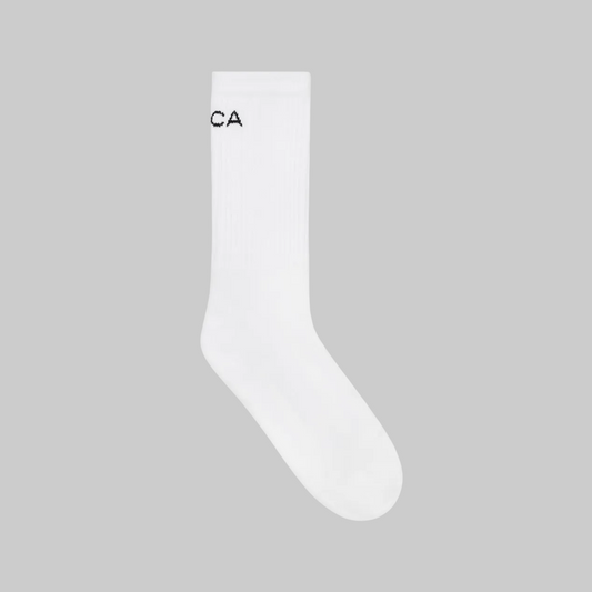 LUCA Everyday Cotton Sock in white, side view
