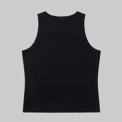 LUCA Meander women's cycling vest in black, back flat lay